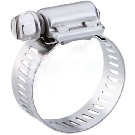 1 In. Stainless Steel Round Silver Hose Clamp